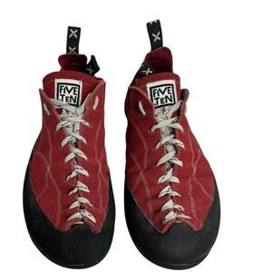 5.10 FIVE TEN COYOTE RED STEALTH C4 CLIMBING SHOES BY ADIDAS. MEN'S 13